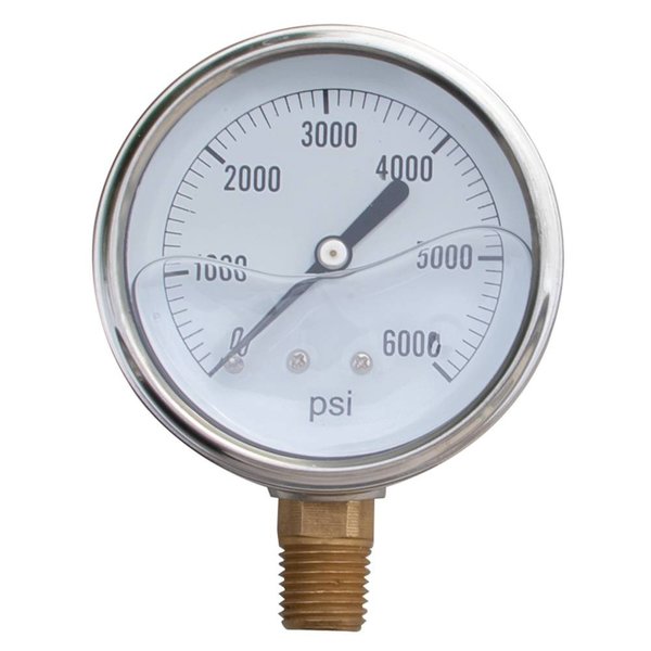 Stens Pressure Washer Gauge 758-975 1/4 Inlet 6000 Psi 758-975